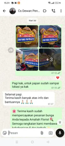 Testimonial Papan Bunga Pernikahan bukit argomulyo